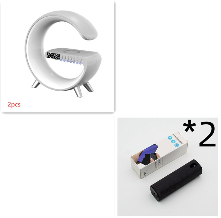 New Intelligent G Shaped LED Lamp Bluetooth Speake Wireless Charger Atmosphere Lamp App Control For Bedroom Home Decor