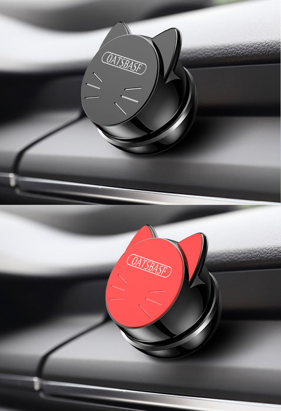 OATSBASF Universal Car Holder for Cellphone 360 Degree GPS Magnetic Mobile Phone Holder for Xiaomi Redmi Note 7 Magnetic Mount Holder