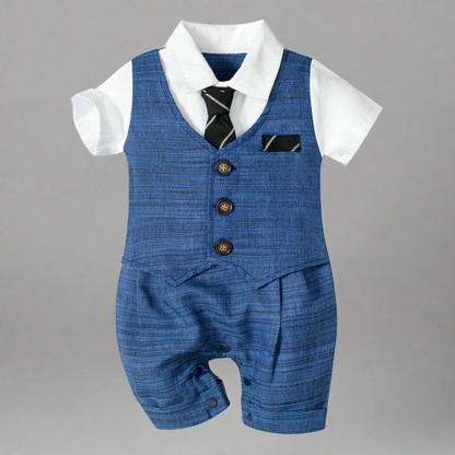 Summer New Baby Boy Jumpsuit Boys Gentleman Baby Children's Clothing
